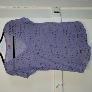 Mudd burnout lavender sheer tee-large